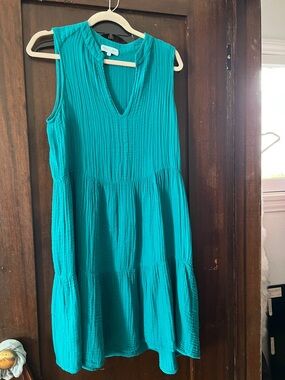 Michael Stars Daisy Teal gauze Dress M